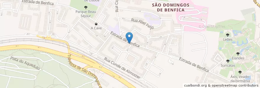 Mapa de ubicacion de Montepio en Portugal, Área Metropolitana De Lisboa, Lisbon, Grande Lisboa, Lisbon, São Domingos De Benfica.