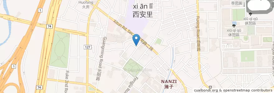 Mapa de ubicacion de 麥味登 en Тайвань, Тайчжун, 西屯區.
