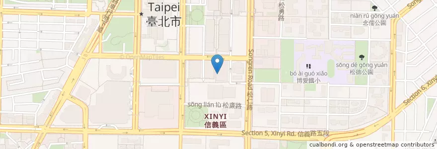 Mapa de ubicacion de 花月嵐 en Taiwan, 新北市, Taipei, 信義區.