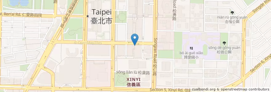 Mapa de ubicacion de Belini Pasta Pasta1 en Taiwan, Neu-Taipeh, Taipeh, Xinyi.