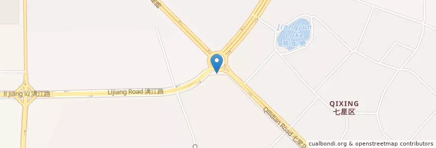 Mapa de ubicacion de 三里店大圆盘 en Китай, Гуанси-Чжуанский Автономный Район, 桂林市, 七星区.