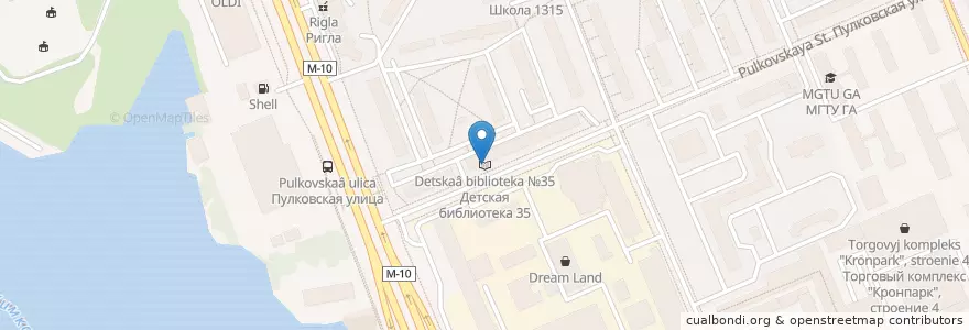 Mapa de ubicacion de Детская библиотека №35 en Rússia, Distrito Federal Central, Москва, Северный Административный Округ, Головинский Район.