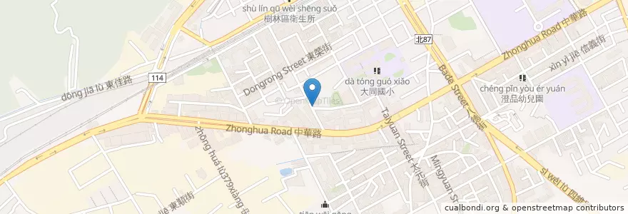 Mapa de ubicacion de 車位出租 en Taiwan, Nuova Taipei, Distretto Di Shulin.