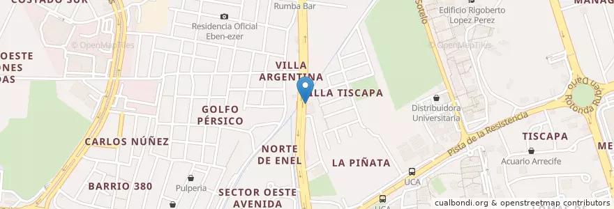 Mapa de ubicacion de Sala Cristiana Managua en Nicaragua, Departamento De Managua, Managua (Municipio).