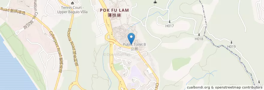 Mapa de ubicacion de 公廁 A en 중국, 광둥성, 홍콩, 홍콩섬, 신제, 南區 Southern District.