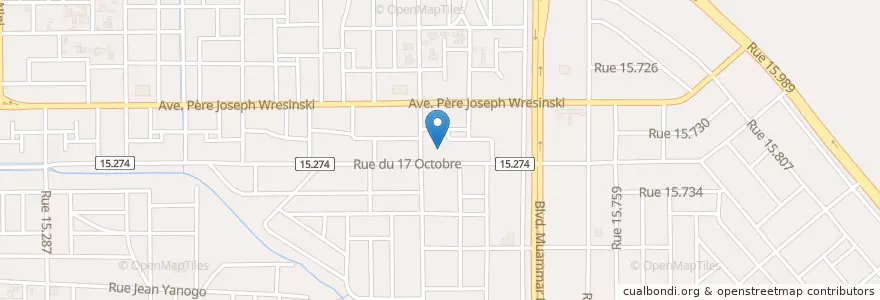 Mapa de ubicacion de complexe scolaire Guestaaba I en 布基纳法索, Centre, Kadiogo, 瓦加杜古.