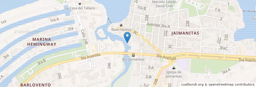Mapa de ubicacion de Restaurante Santy Pescador en 쿠바, La Habana.