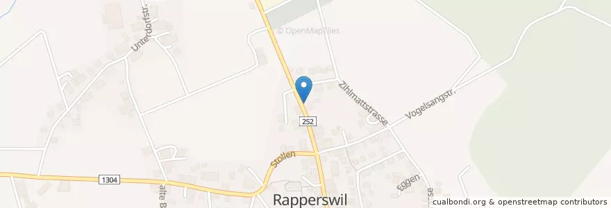 Mapa de ubicacion de Poststelle 3255 Rapperswil BE en Svizzera, Berna, Verwaltungsregion Seeland, Verwaltungskreis Seeland, Rapperswil (Be).