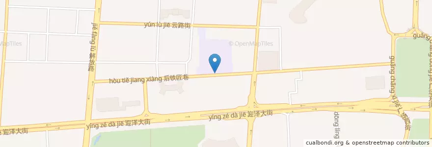 Mapa de ubicacion de 成成中学 en 중국, 산시성, 太原市, 迎泽区, 柳巷街道.