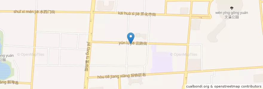 Mapa de ubicacion de 上帝炸鸡店 en 중국, 산시성, 太原市, 迎泽区, 柳巷街道.