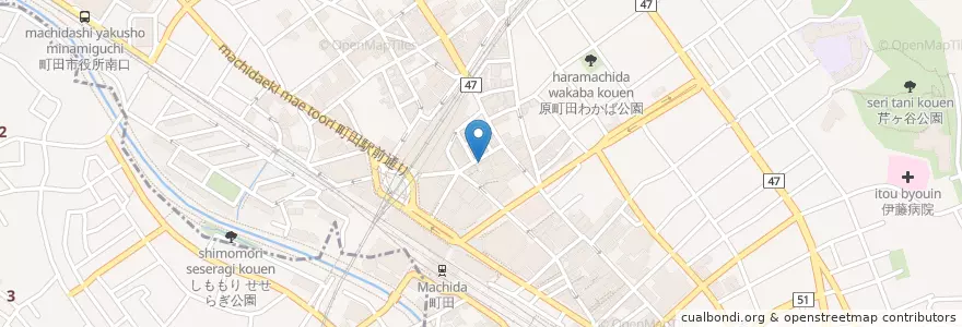 Mapa de ubicacion de マイペンライ2 en اليابان, 東京都, 町田市.