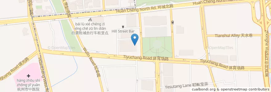 Mapa de ubicacion de 杭州剧院 en 中国, 浙江省, 杭州市, 下城区.