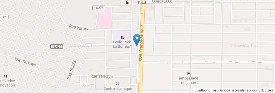 Mapa de ubicacion de Pharmacie Kouma en Burkina Faso, Mitte, Kadiogo, Ouagadougou.