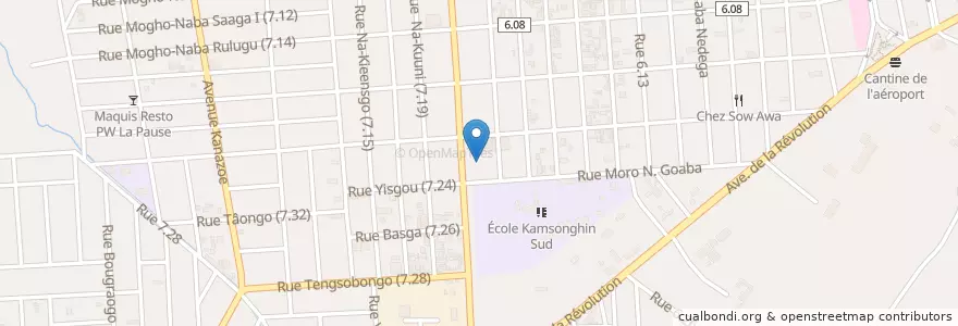 Mapa de ubicacion de Pharmacie maignon en ブルキナファソ, Centre, Kadiogo, ワガドゥグー.