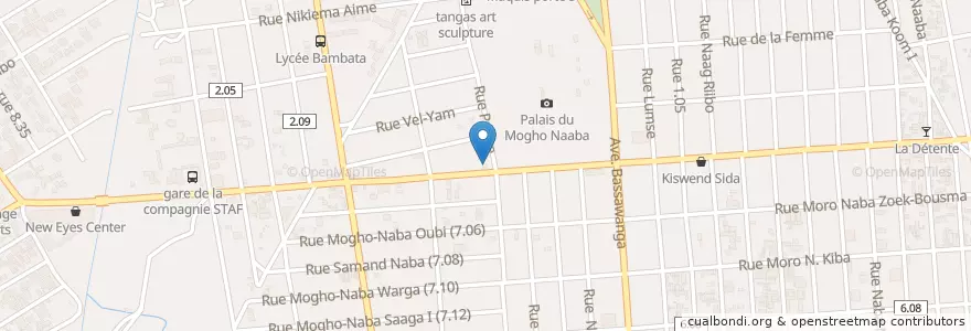 Mapa de ubicacion de Total en 布基纳法索, Centre, Kadiogo, 瓦加杜古.