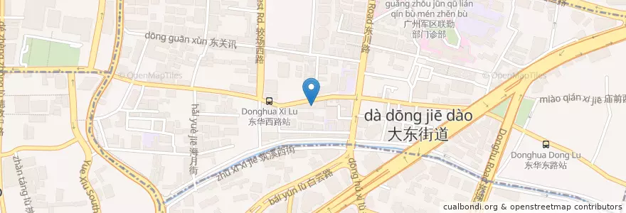 Mapa de ubicacion de 中国建设银行 en Cina, Guangdong, 广州市, 越秀区, 大东街道.