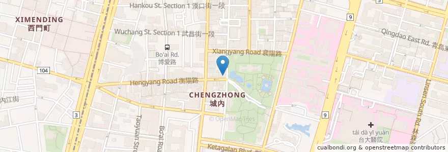 Mapa de ubicacion de 金鐘香港茶餐廳 en تايوان, تايبيه الجديدة, تايبيه, 中正區.
