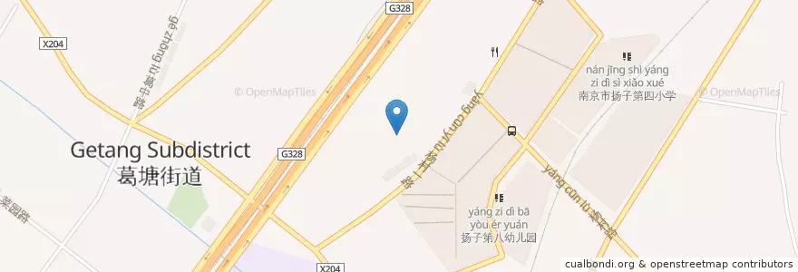 Mapa de ubicacion de 南京化工高级技术学校 en 中国, 江蘇省, 南京市, 六合区.