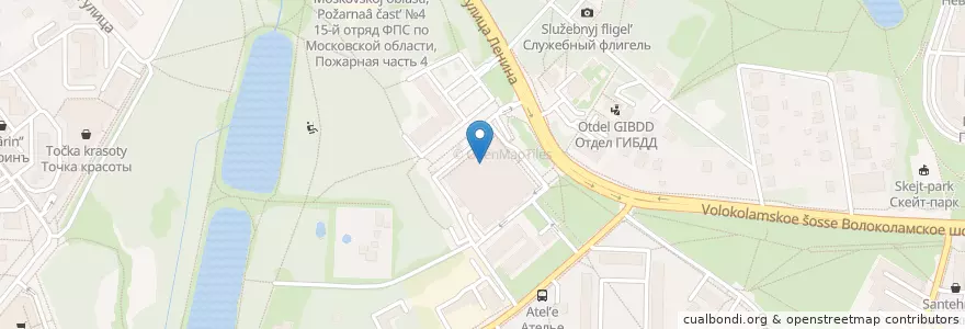 Mapa de ubicacion de Теремок en Rusland, Centraal Federaal District, Oblast Moskou, Городской Округ Красногорск.