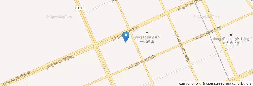 Mapa de ubicacion de 十六中烤冷面 en Çin, Heilongjiang, 牡丹江市, 西安区, 先锋街道.