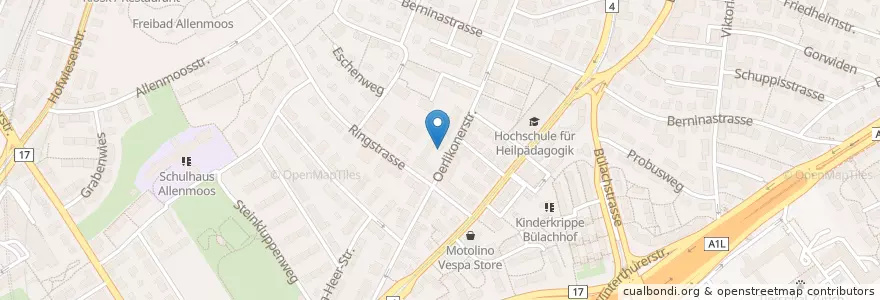 Mapa de ubicacion de Nihao en Suisse, Zurich, District De Zurich, Zurich.