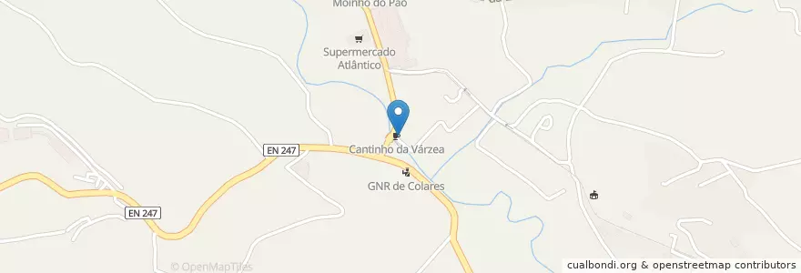 Mapa de ubicacion de Cantinho da Várzea en Portugal, Aire Métropolitaine De Lisbonne, Lisbonne, Grande Lisboa, Sintra, Colares.