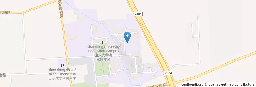 Mapa de ubicacion de 公安处 en Chine, Shandong, 济南市, 历城区, 洪家楼街道.