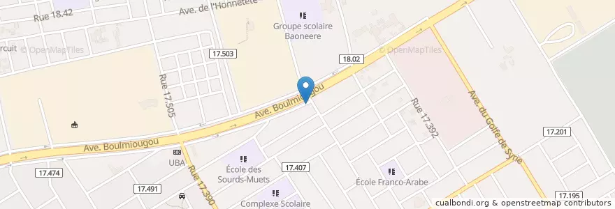 Mapa de ubicacion de Pharmacie du progrès en ブルキナファソ, Centre, Kadiogo, ワガドゥグー.