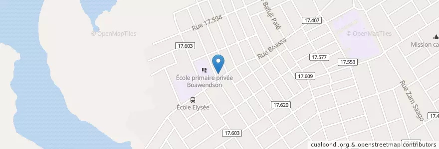 Mapa de ubicacion de Pharmacie du Boulmiougou en ブルキナファソ, Centre, Kadiogo, ワガドゥグー.
