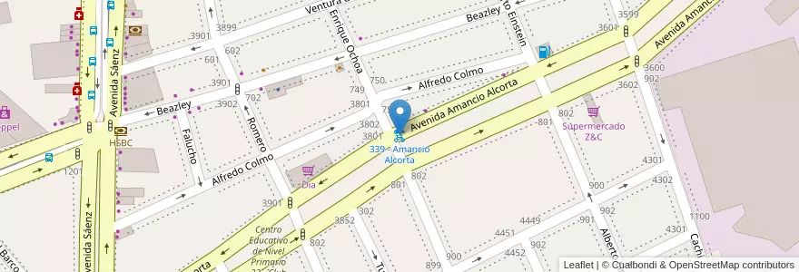 Mapa de ubicacion de 339 - Amancio Alcorta en آرژانتین, Ciudad Autónoma De Buenos Aires, Comuna 4, Buenos Aires.