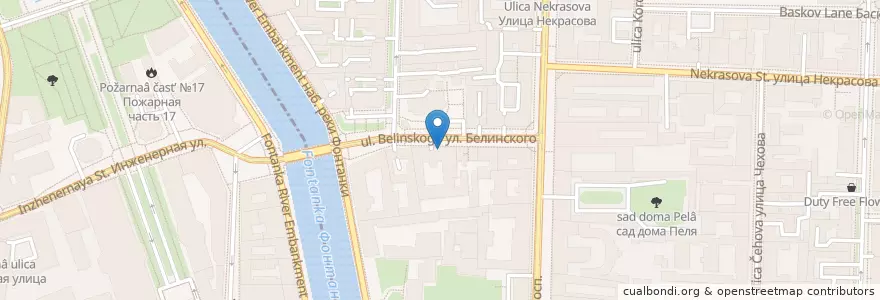 Mapa de ubicacion de Пряности & Радости en Russia, Northwestern Federal District, Leningrad Oblast, Saint Petersburg, Центральный Район, Литейный Округ.