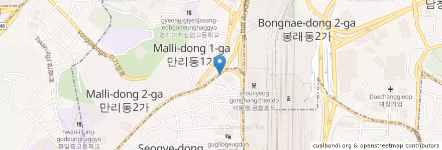 Mapa de ubicacion de 건강한 식당 en 대한민국, 서울, 중구.