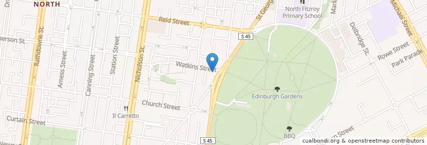 Mapa de ubicacion de St Luke's Hungarian Reformed Church en Australia, Victoria, City Of Yarra.
