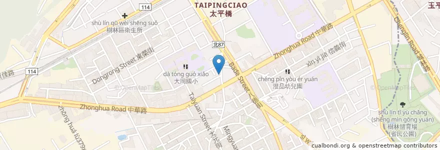 Mapa de ubicacion de 德豪堂中藥房 en Taïwan, Nouveau Taipei, Shulin.