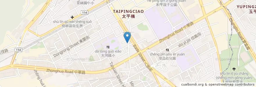 Mapa de ubicacion de 琪全早餐店 en 臺灣, 新北市, 樹林區.