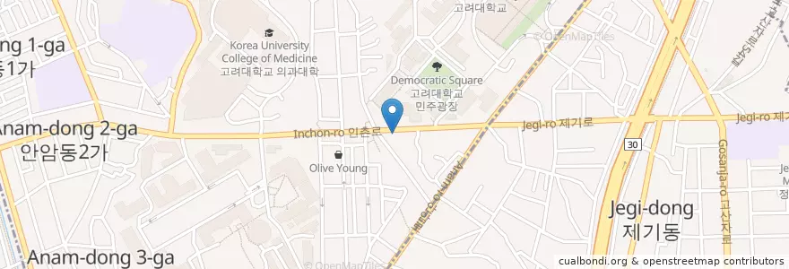 Mapa de ubicacion de Starbucks en Südkorea, Seoul.
