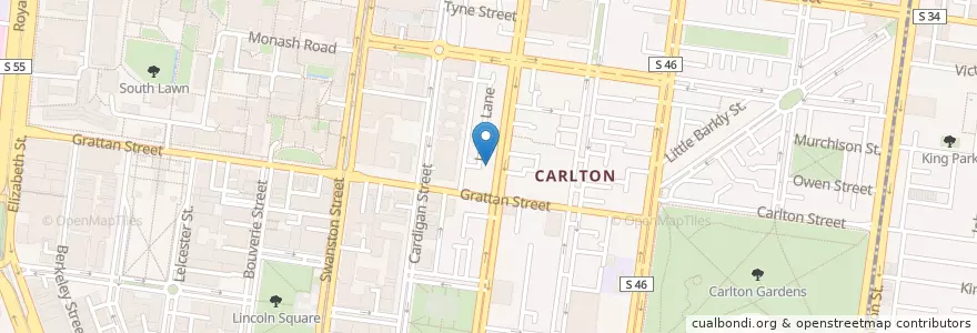 Mapa de ubicacion de Westpac en Australia, Victoria, City Of Melbourne.