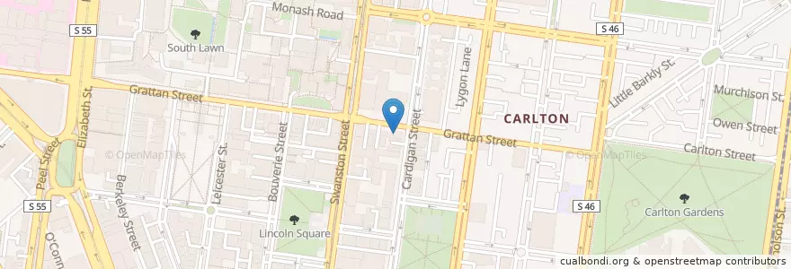 Mapa de ubicacion de Domino's Pizza en 澳大利亚, 维多利亚州, City Of Melbourne.