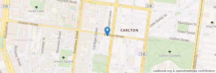 Mapa de ubicacion de Tutto en Austrália, Victoria, City Of Melbourne.