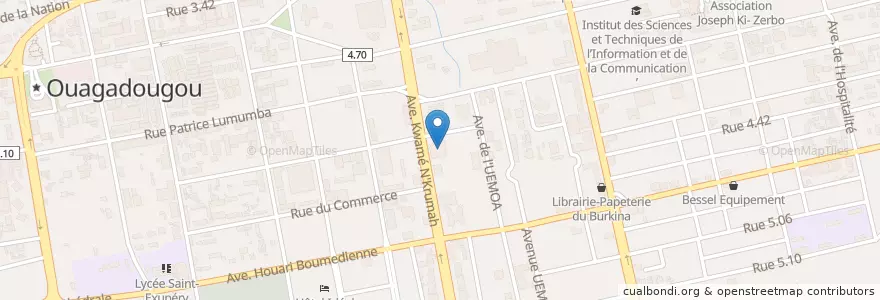 Mapa de ubicacion de BICIAB en بورکینافاسو, Centre, Kadiogo, اوآگادوگو.