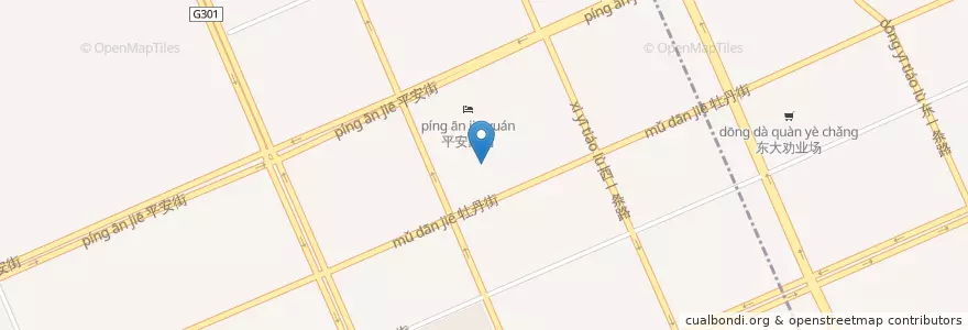 Mapa de ubicacion de 牡丹江市第十六中学 en Chine, Heilongjiang, 牡丹江市, 西安区, 先锋街道.