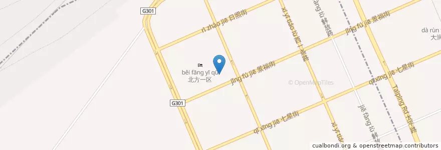 Mapa de ubicacion de 牡丹江市幼教中心 en 中国, 黑龙江省, 牡丹江市, 西安区, 火炬街道.