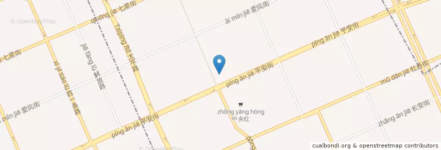 Mapa de ubicacion de 雪娃冷饮厅 en 中国, 黑龙江省, 牡丹江市, 东安区, 七星街道.