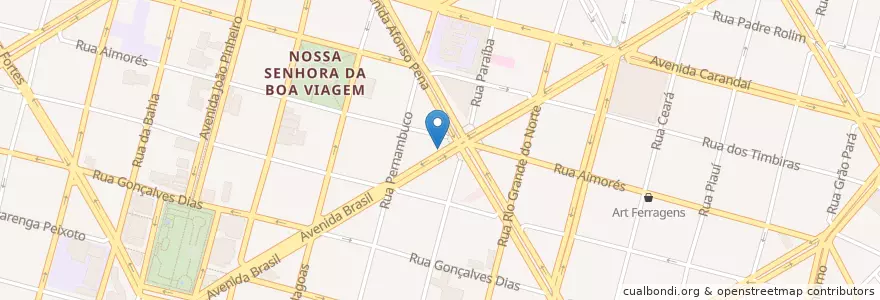 Mapa de ubicacion de Bradesco en Brasilien, Südosten, Minas Gerais, Região Geográfica Intermediária De Belo Horizonte, Região Metropolitana De Belo Horizonte, Microrregião Belo Horizonte, Belo Horizonte.