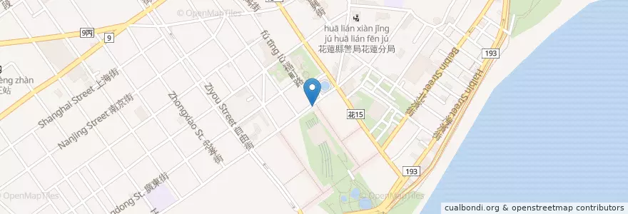Mapa de ubicacion de 重慶市場 en Taiwan, 臺灣省, 花蓮縣, 花蓮市.