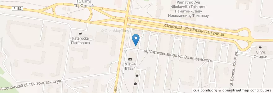 Mapa de ubicacion de New York en روسيا, Центральный Федеральный Округ, Тульская Область, Городской Округ Тула.