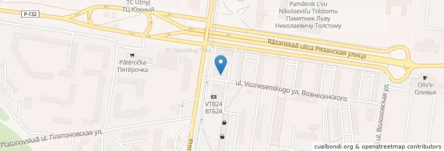 Mapa de ubicacion de Гудвин en روسيا, Центральный Федеральный Округ, Тульская Область, Городской Округ Тула.