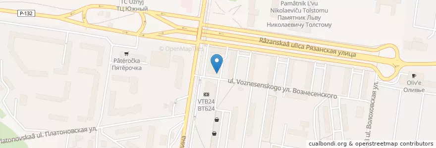 Mapa de ubicacion de Твой город en Rusia, Центральный Федеральный Округ, Тульская Область, Городской Округ Тула.