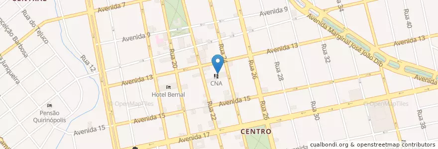 Mapa de ubicacion de Bob's en Brasile, Regione Sudest, Minas Gerais, Região Geográfica Intermediária De Uberlândia, Microrregião Ituiutaba, Ituiutaba.