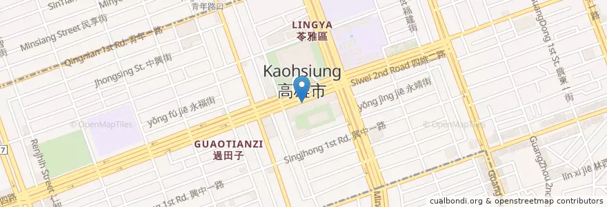 Mapa de ubicacion de 花旗(台灣)商業銀行 en 台湾, 高雄市, 苓雅区.